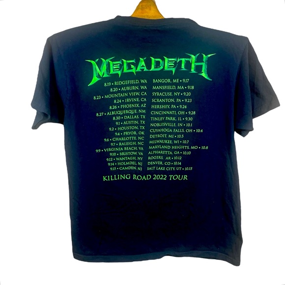 Megadeth 2022 Killing Road Tour Mens/ Unisex Band Graphic Short Sleeve T-Shirt L - Picture 4 of 7